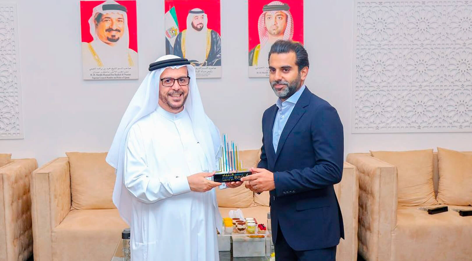 H.E. Abdullah Mohammed Al Muwaja honored Speed House for being a sponsor to Future Build Exhibition 